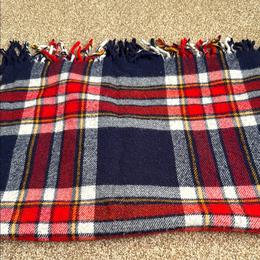 Faribault Plaid Wool Blanket/Shawl